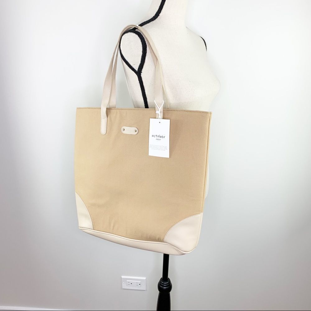 October‎ Jaipur Causebox One Size Fits All Tan Vegan Tote NWT